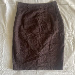 Brown pencil skirt